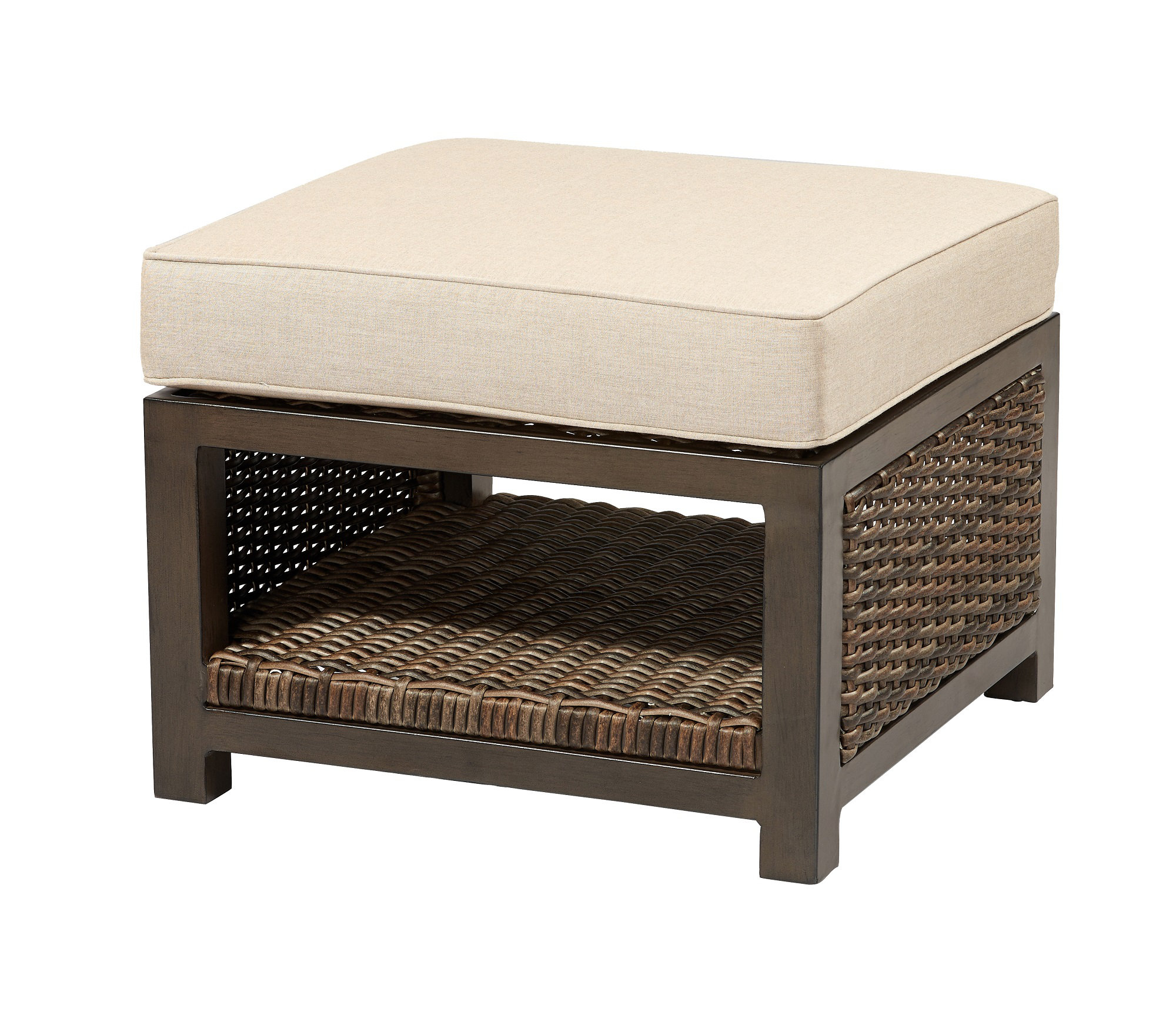 Latitude Run Laquante Wicker Outdoor Ottoman Wayfair